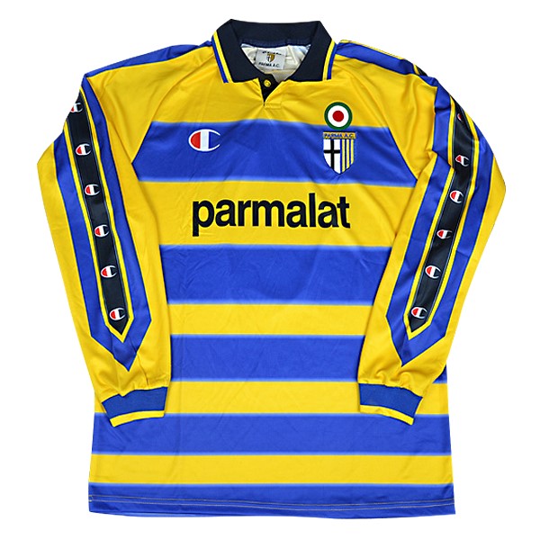 Camiseta Parma Replica Primera Ropa ML 1999 2000 Azul Amarillo